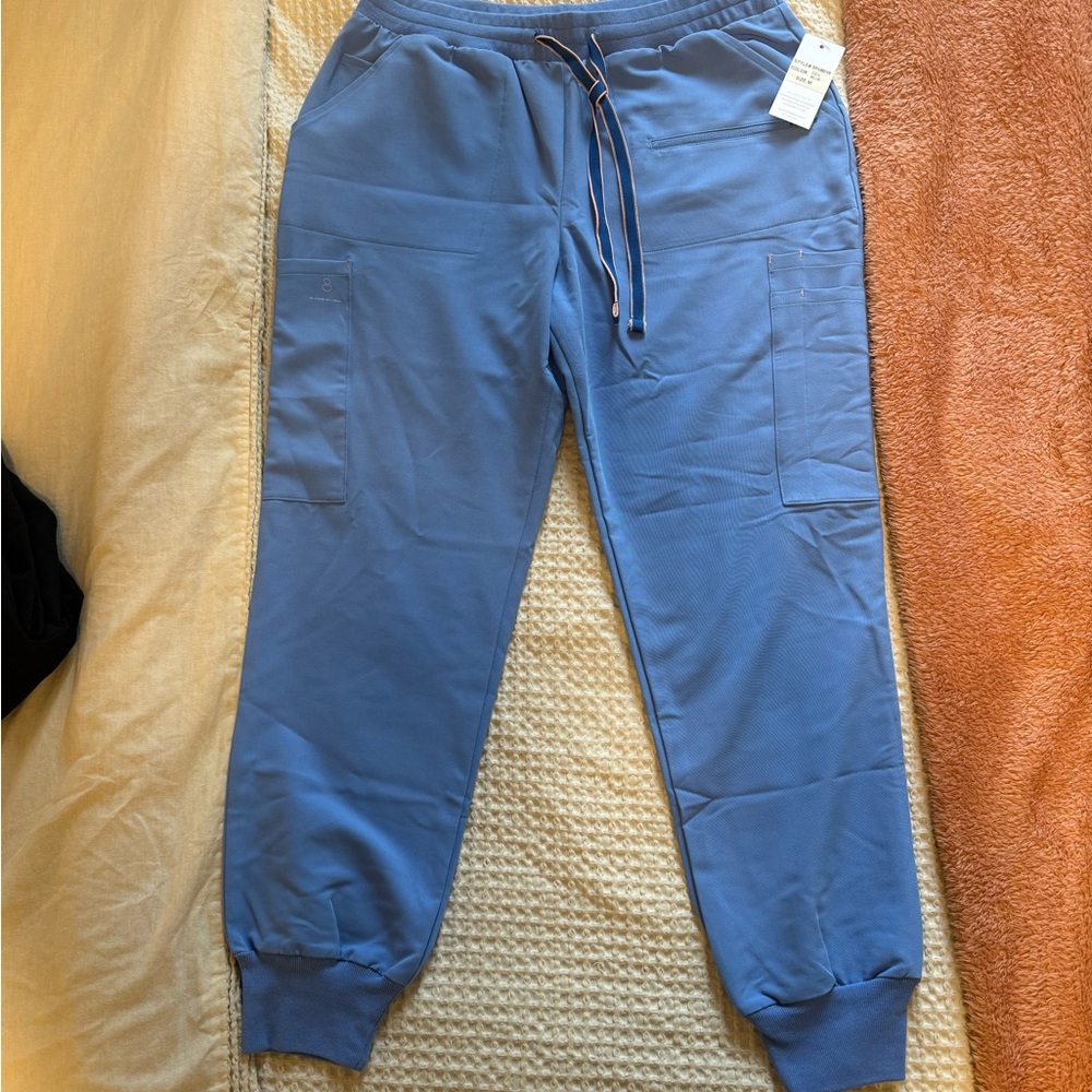 Blue Jogger Scrub Pants